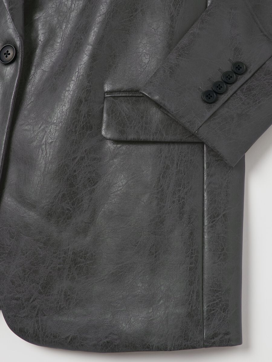 Glossy-effect acid-wash blazer_5