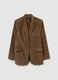Brown Corduroy Blazer Regular Fit_4
