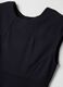 Sleeveless blue viscose blend slim fit dress with zip_5