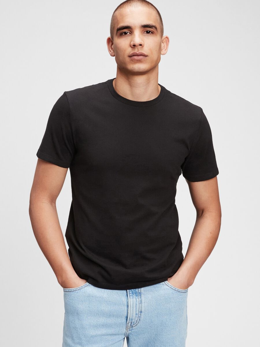 Cotton T-shirt with round neck_0