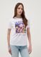 White pure cotton regular fit T-shirt with print_2