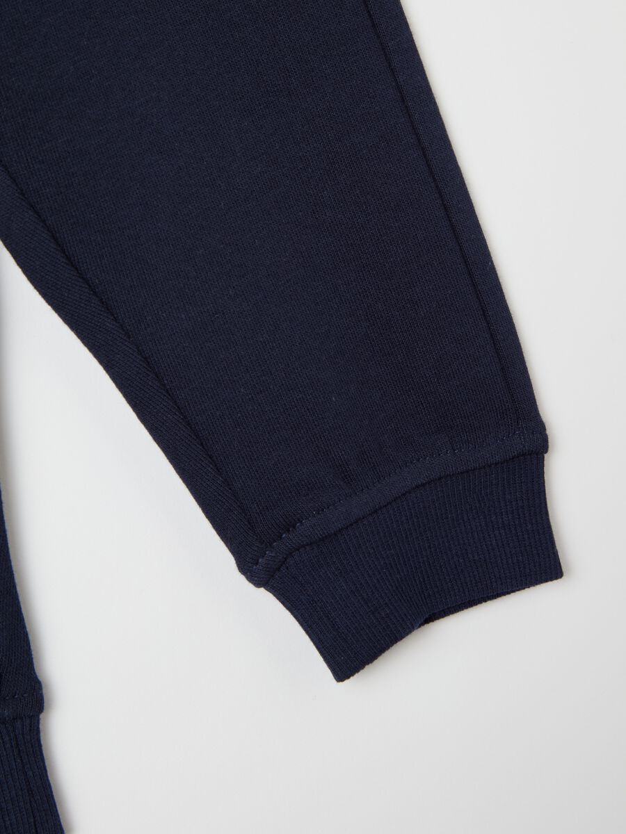 Cotton joggers with drawstring and print_2