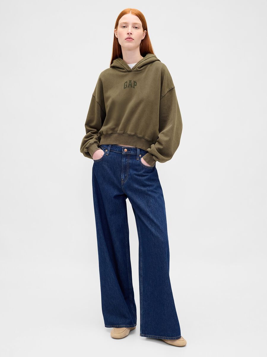 Felpa con cappuccio e logo_2