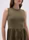 Abito midi in cotone elasticizzato verde_3