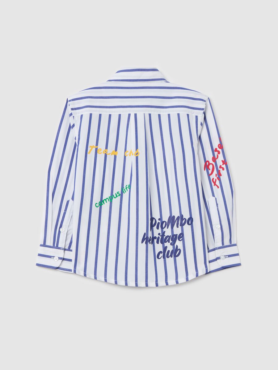 Striped shirt with lettering print_4