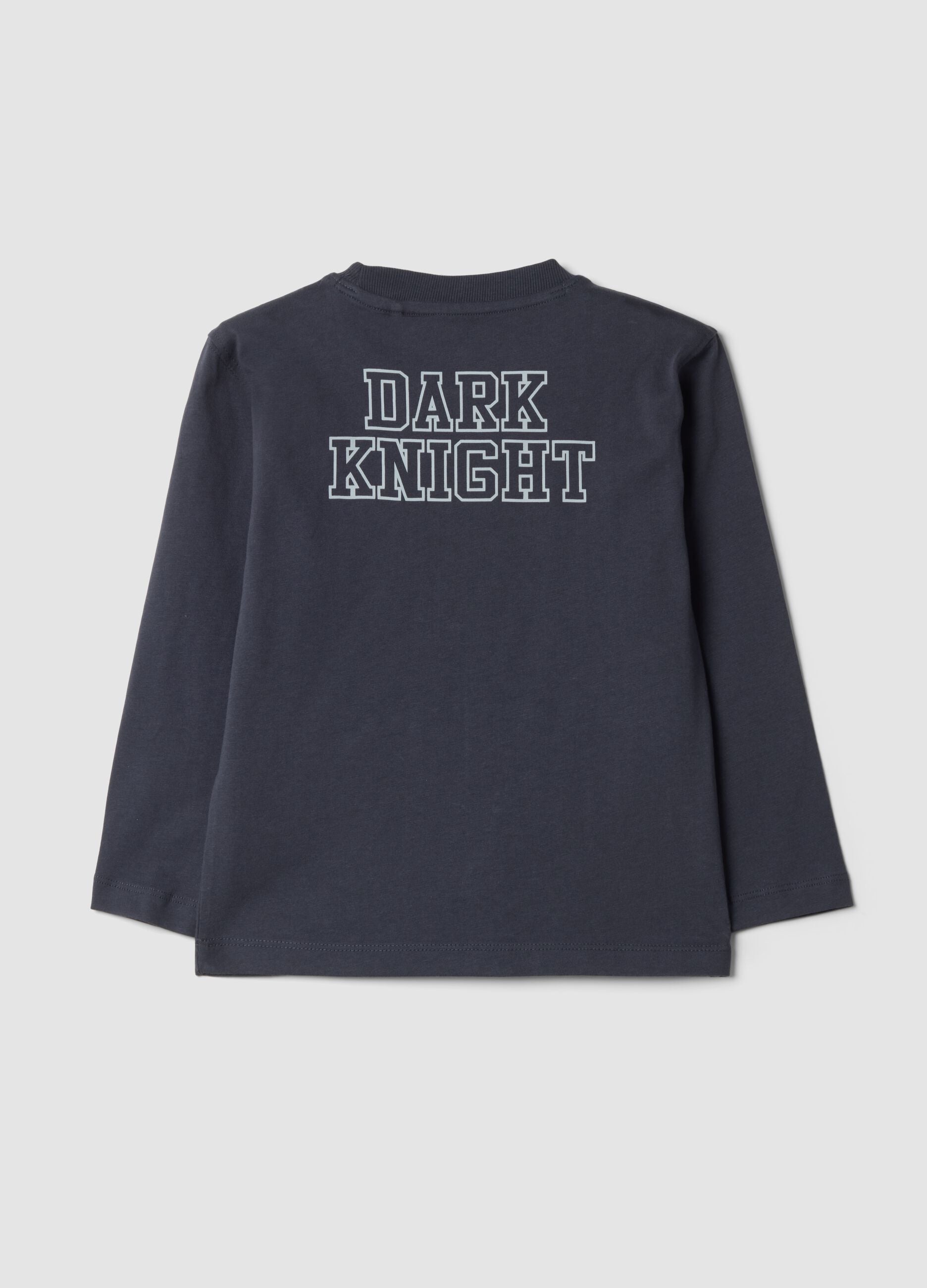 Blue pure cotton Batman print oversized T-shirt