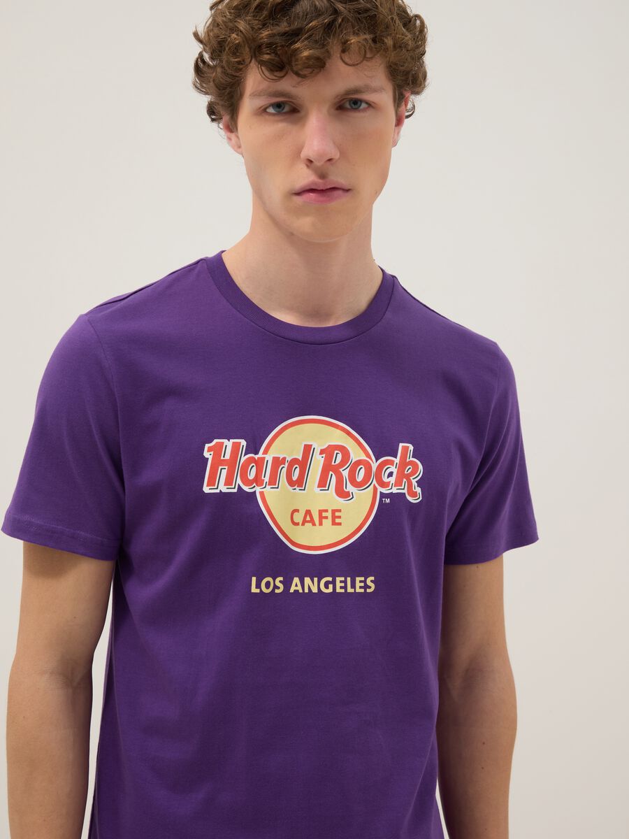 Purple Hard Rock Cafe logo T-shirt in pure cotton, regular fit_2