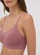 Pink non-padded stretch-fabric bra with ruched detail_2