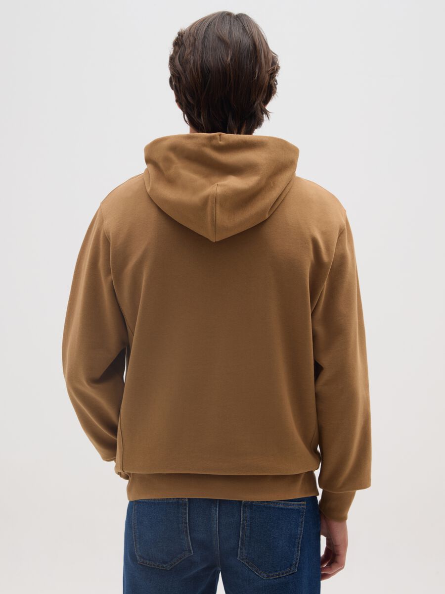Brown pure cotton sweatshirt regular fit_2