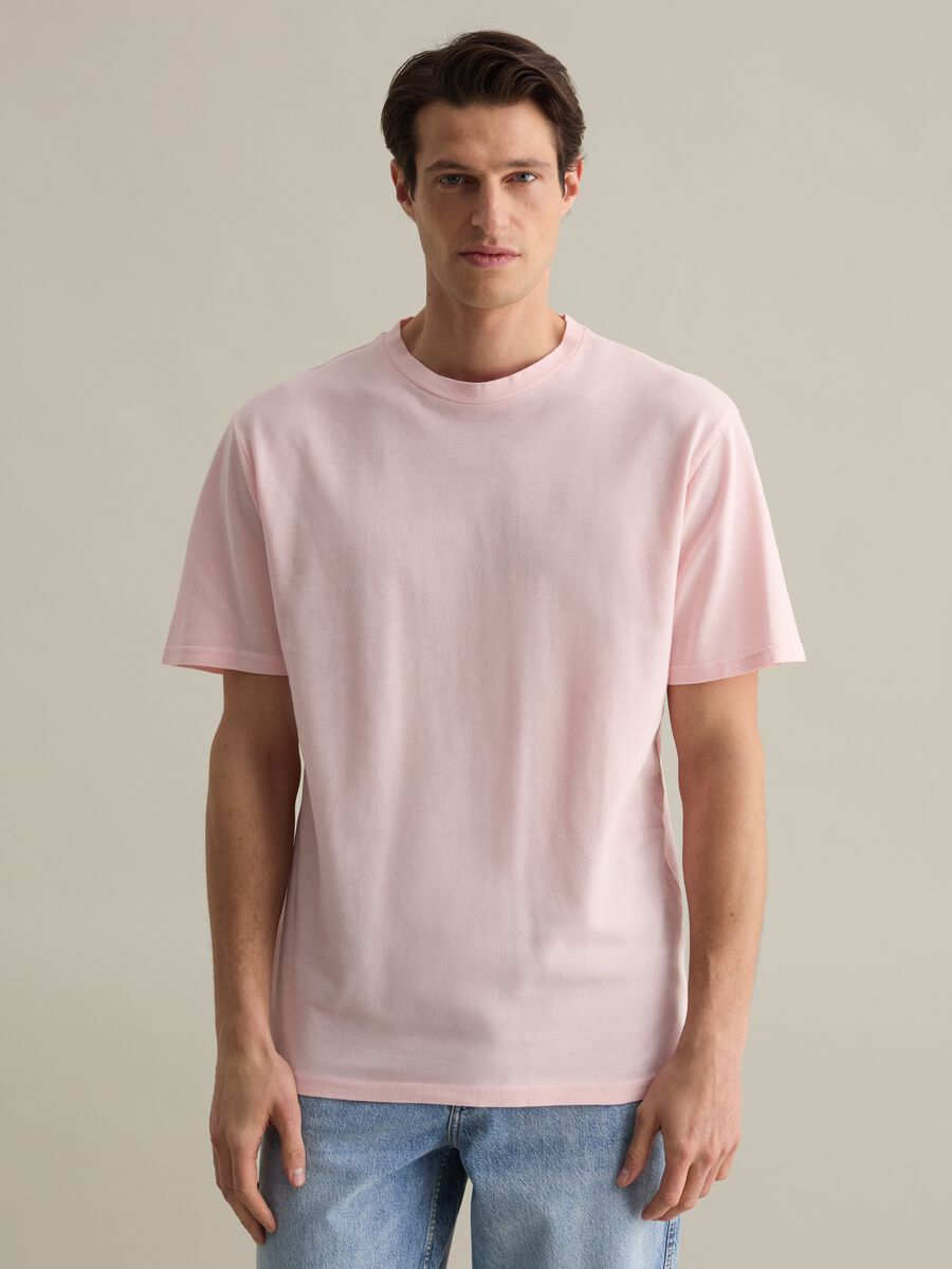 Solid colour cotton T-shirt_0