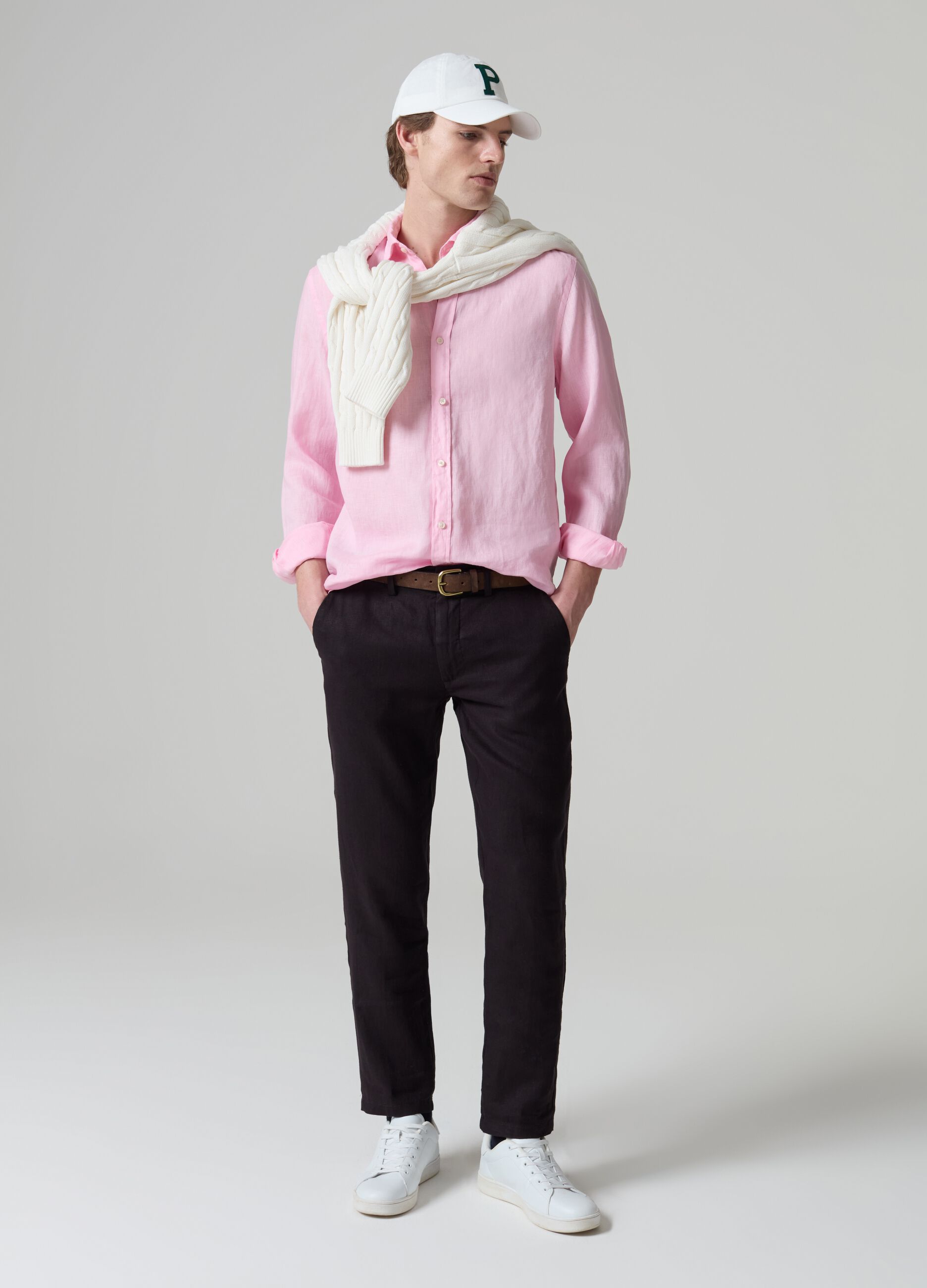 Ovs Pantalone chino in lino con coulisse