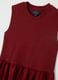 Red cotton midi dress with regular fit_5