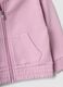Pink organic cotton hooded sweatshirt with oversized fit for baby girl_3