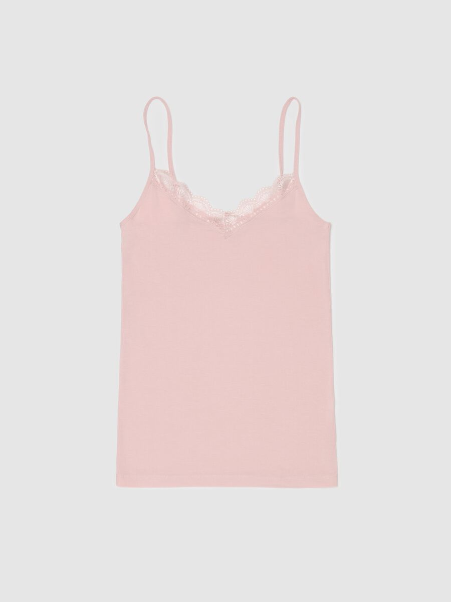 Vest with V neck and lace_4