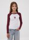 White stretch cotton girls&rsquo; T-shirt with Hogwarts crest_1