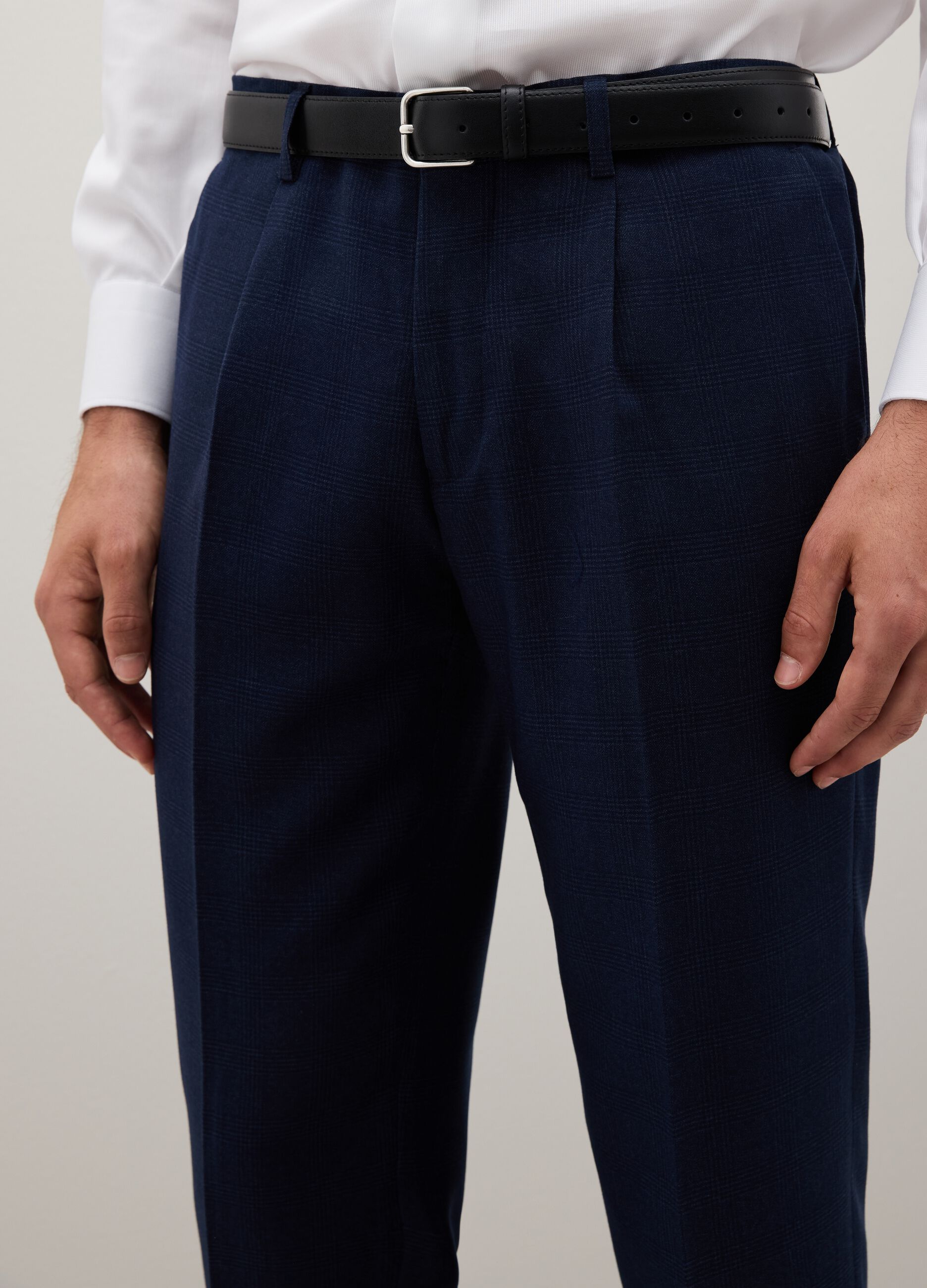 Blue Slim Fit Trousers