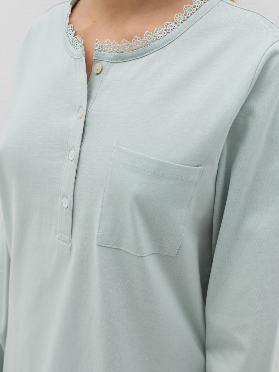 Organic cotton pyjamas with floral pattern_5