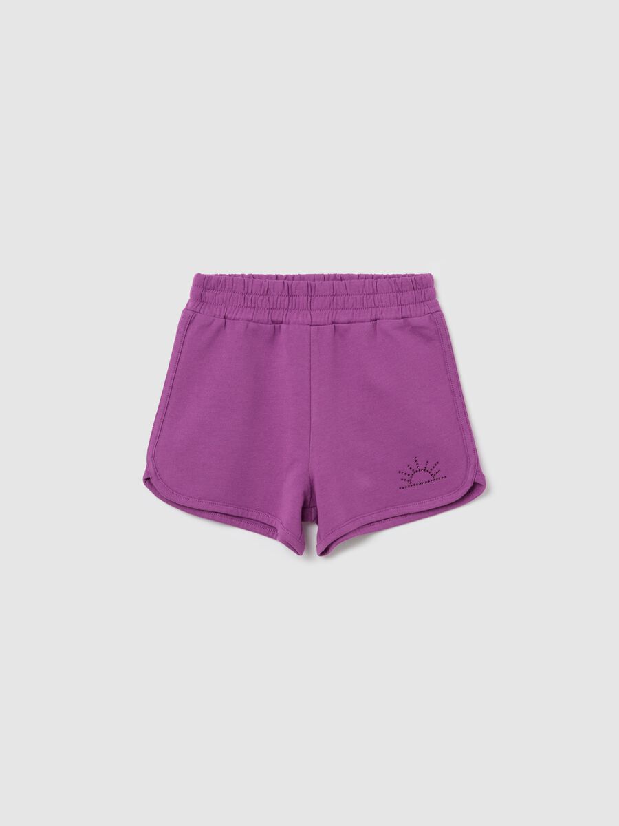 OVS Kids Pure Cotton Purple Shorts_0