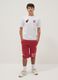 Red regular-fit cotton-blend shorts_0