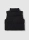 Black padded gilet with zip for girls_4