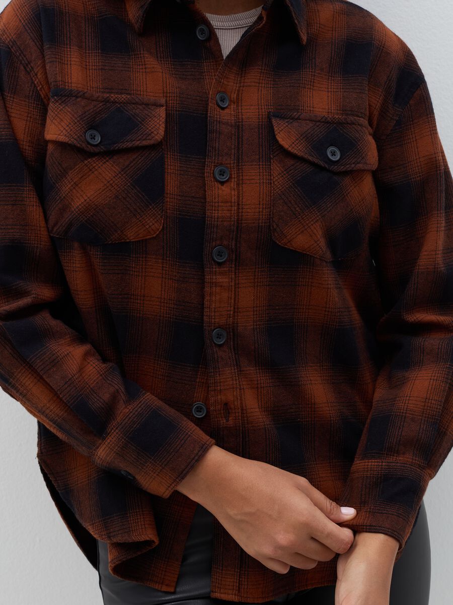 Flannel shirt with check pattern_3