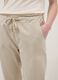 Beige stretch cotton paper bag trousers regular fit_3