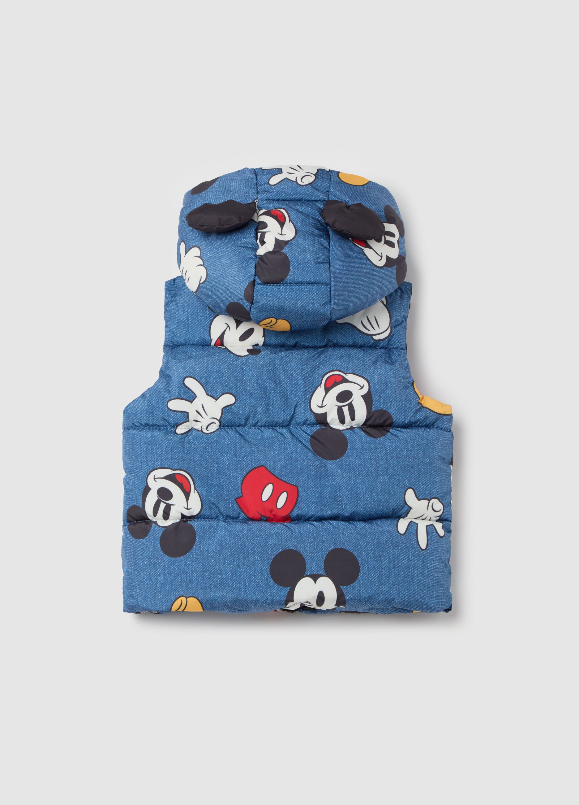 Gilet con cappuccio e stampa Topolino 