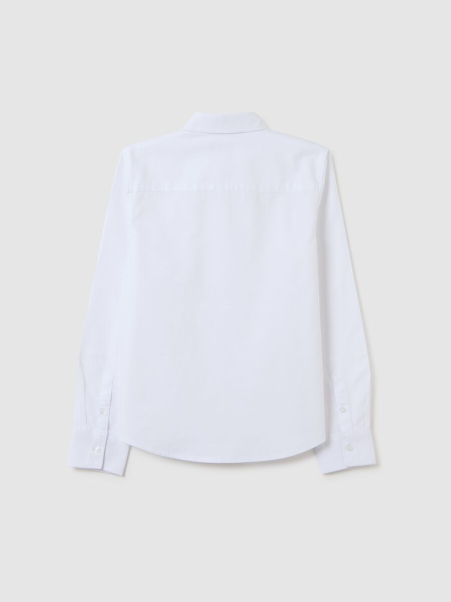 Boys' Pure Cotton White Regular Fit Shirt_4