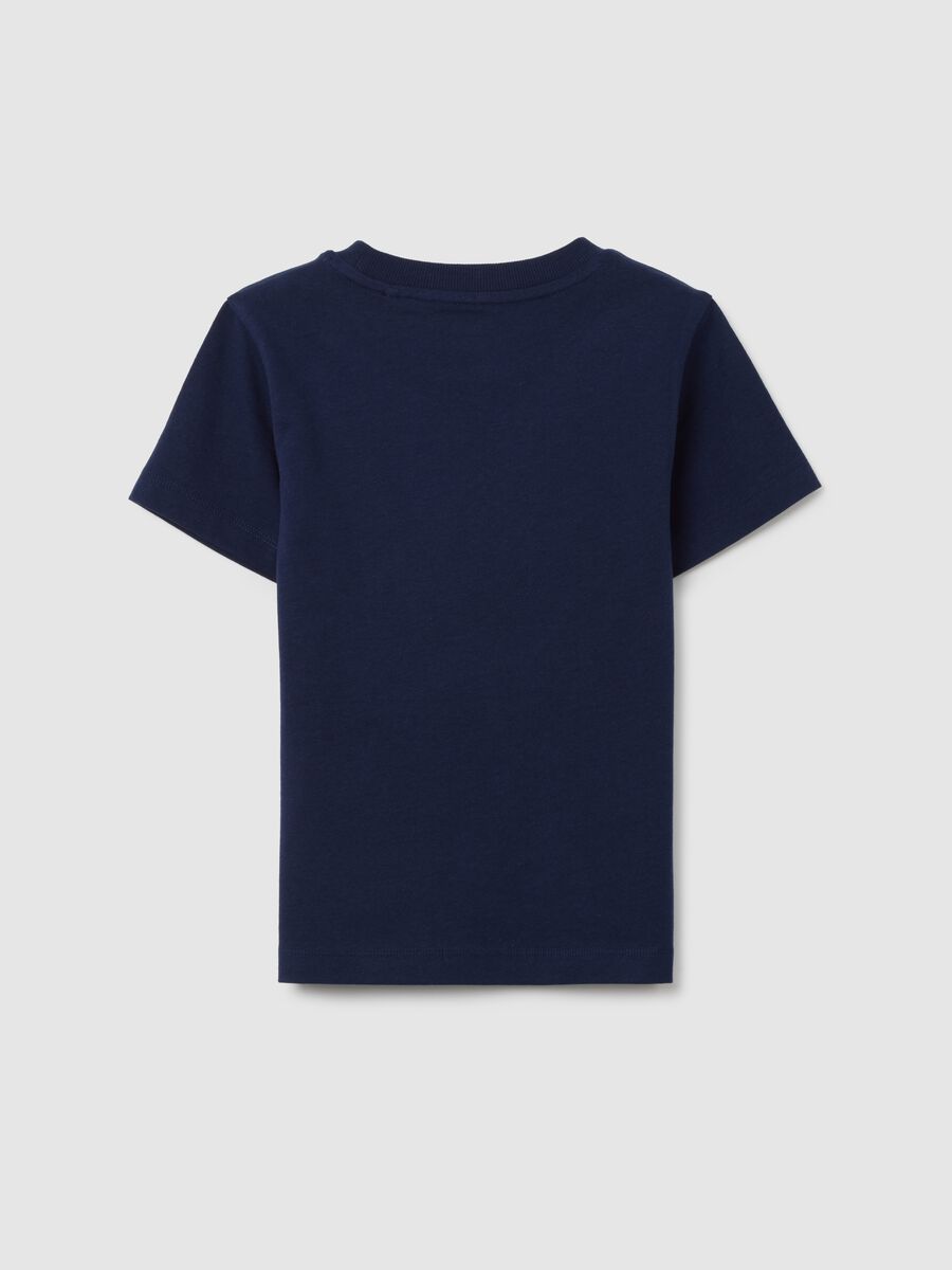 Kids' blue pure cotton regular fit T-shirt_1