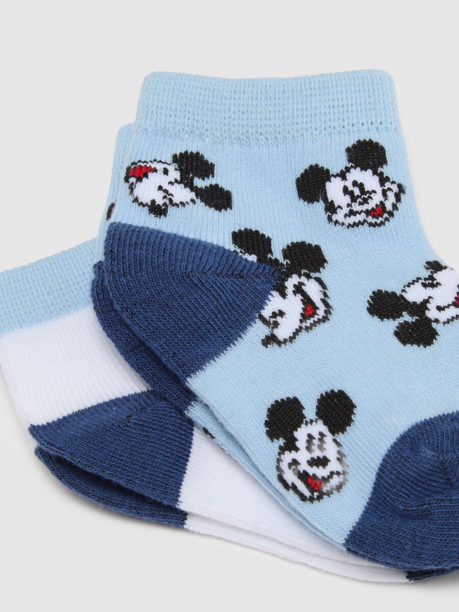 Tripack calze corte in misto cotone multicolor da neonato con Topolino_1