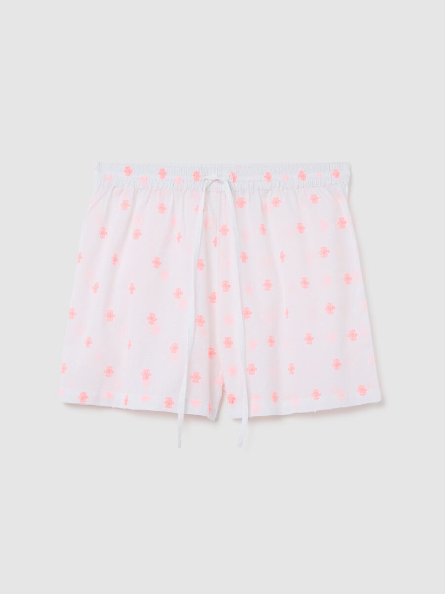 Women's white pure cotton regular fit pyjama_4