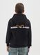Children's black hoodie in cotton blend regular fit_1