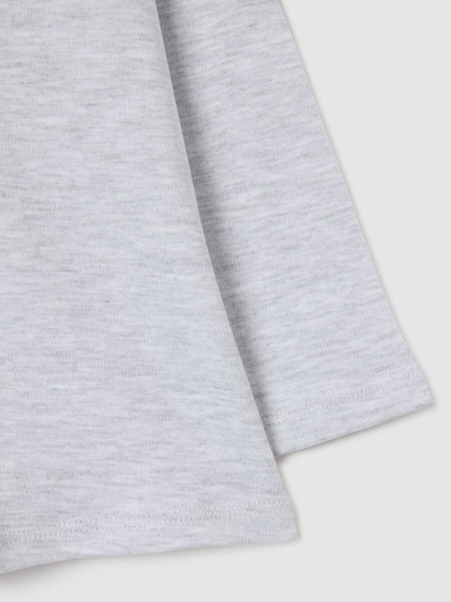 Maglietta grigia a maniche lunghe da bimbo in puro cotone regular fit_2
