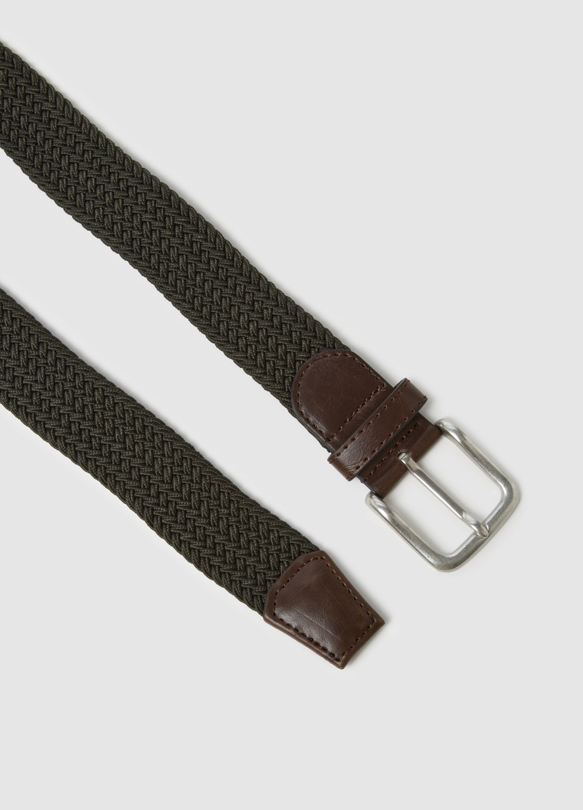 Elasticated Multicolour Genuine Leather Belt
