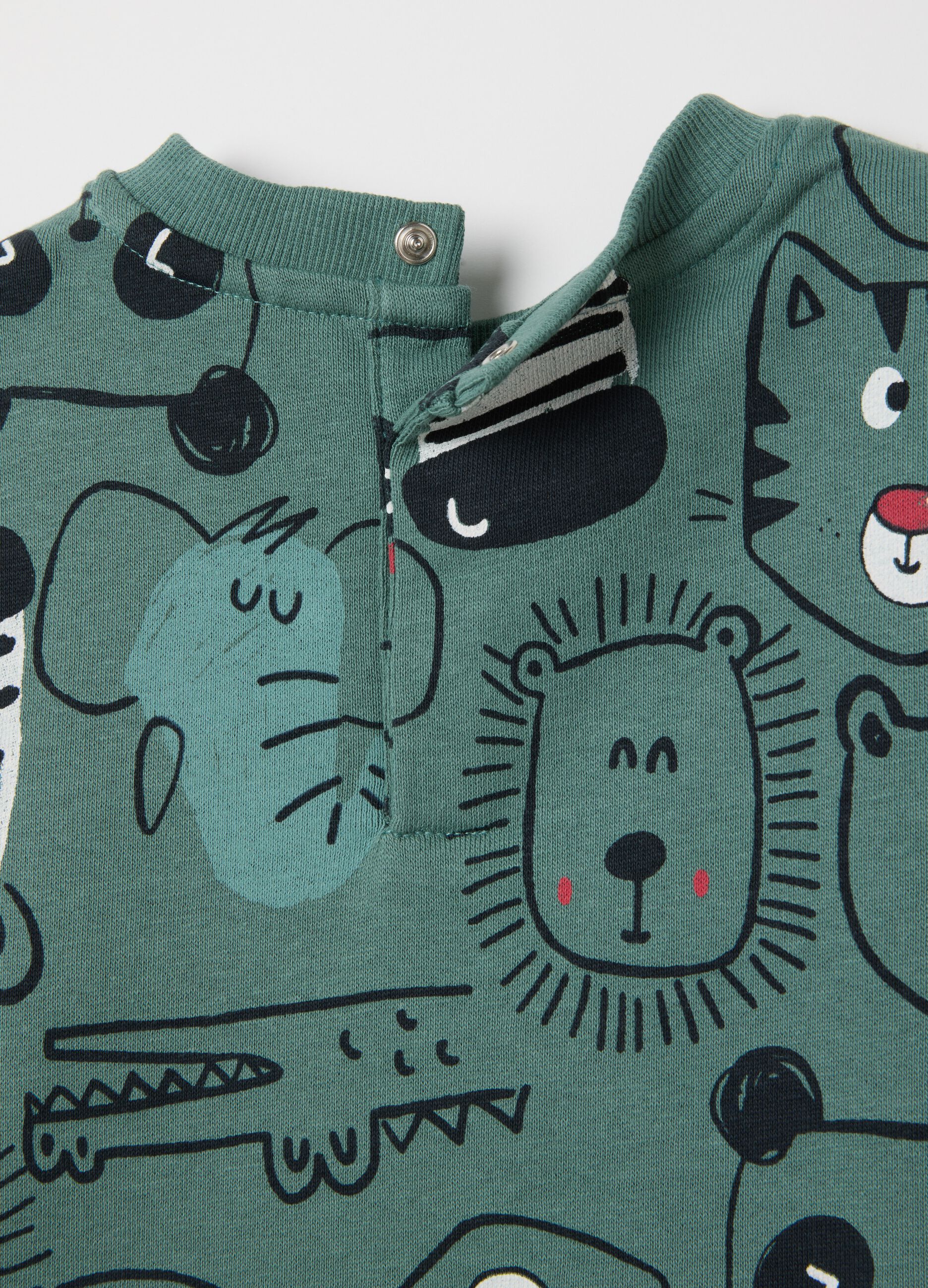 Children's green pure cotton regular fit outfit