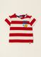 Multicolour striped pure cotton baby T-shirt, regular fit_0