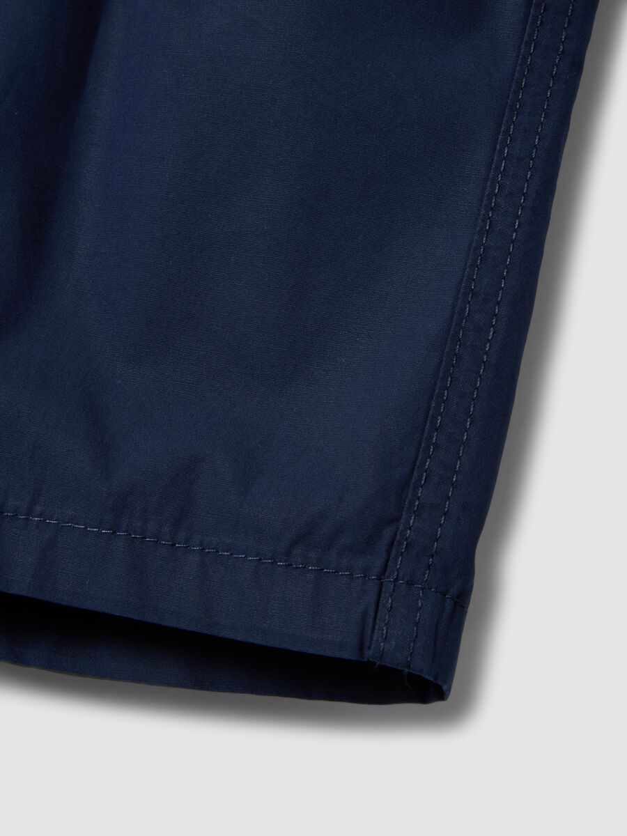 Shorts in puro cotone blu da bambino regular fit_3