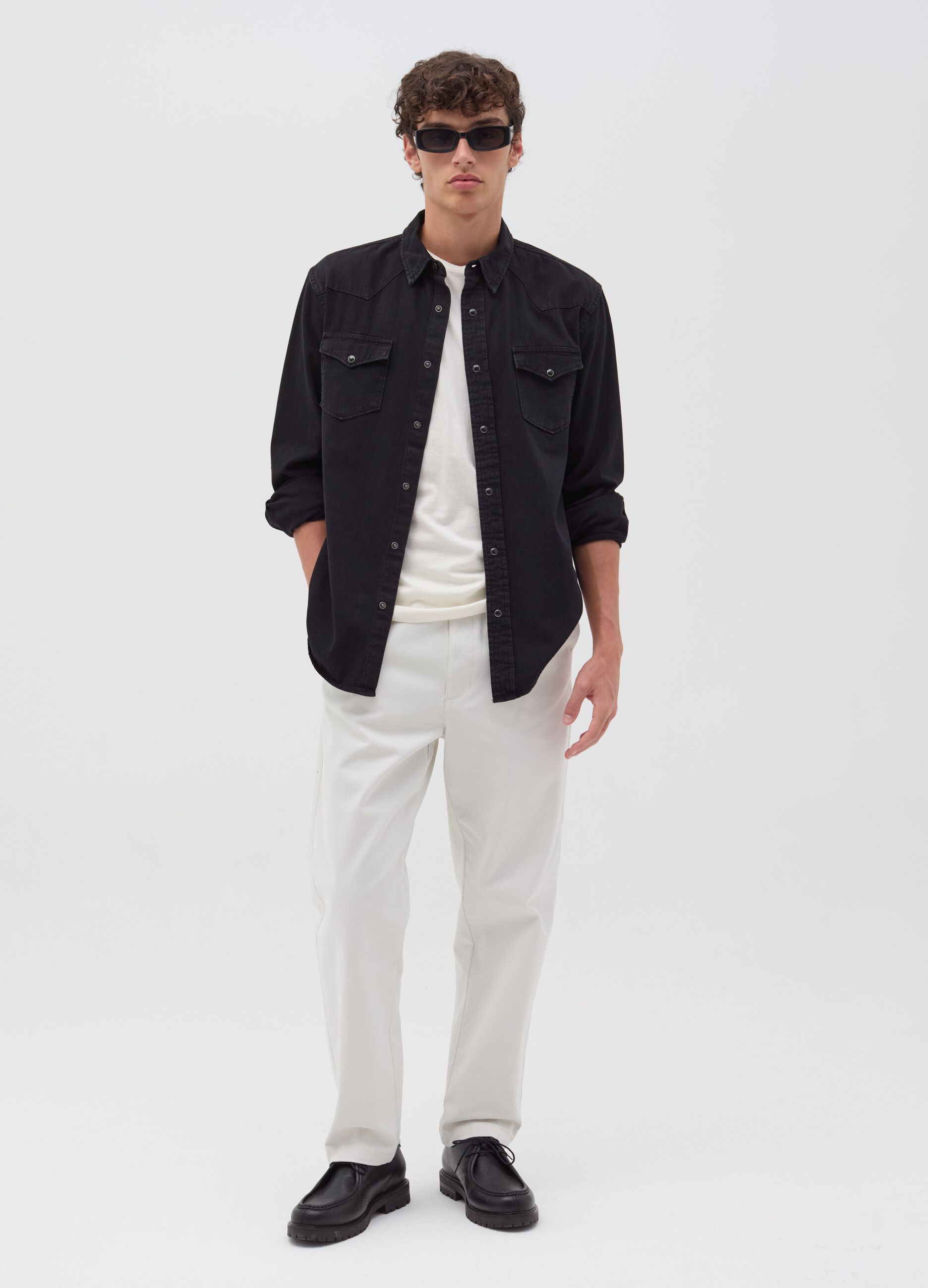 Camicie Casual da Uomo Nero OVS