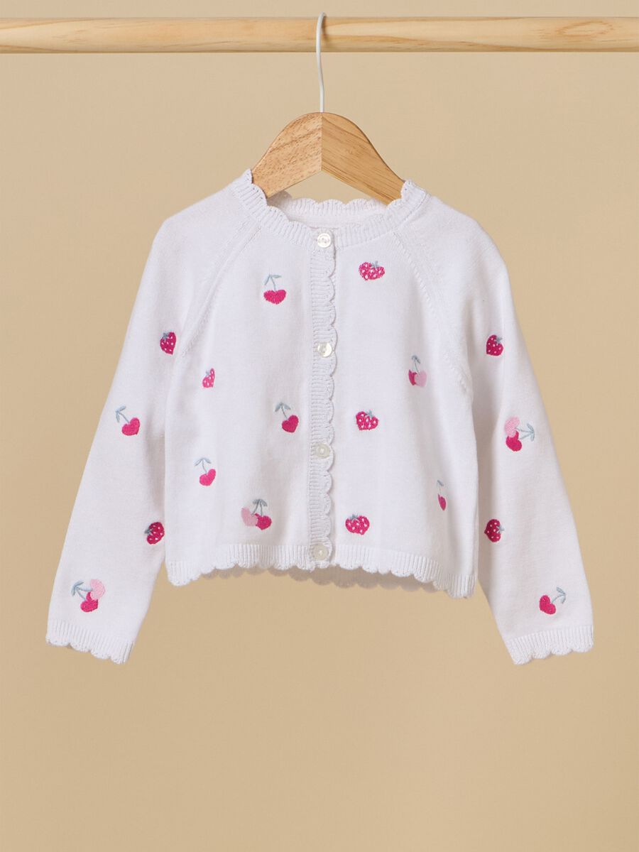 Cardigan tricot IANA in puro cotone neonata_0