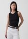 Ribbed cotton-blend tank top_0