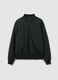 Black Regular Fit Bomber with Zip_4