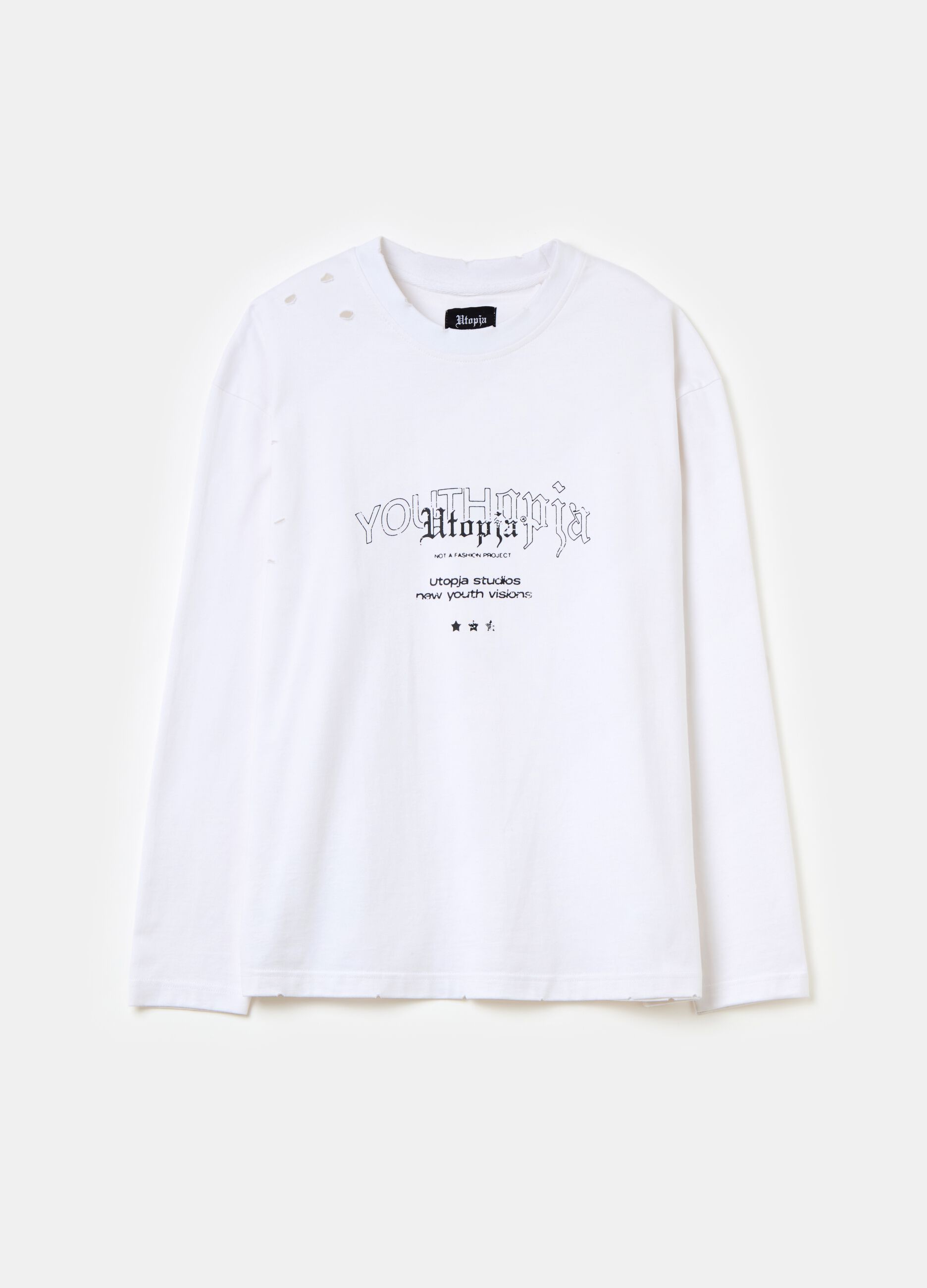 Graphic Long Sleeve T-Shirt White