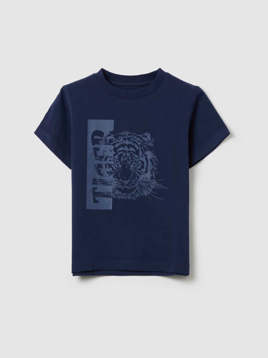 T-shirt in cotone con stampa_0