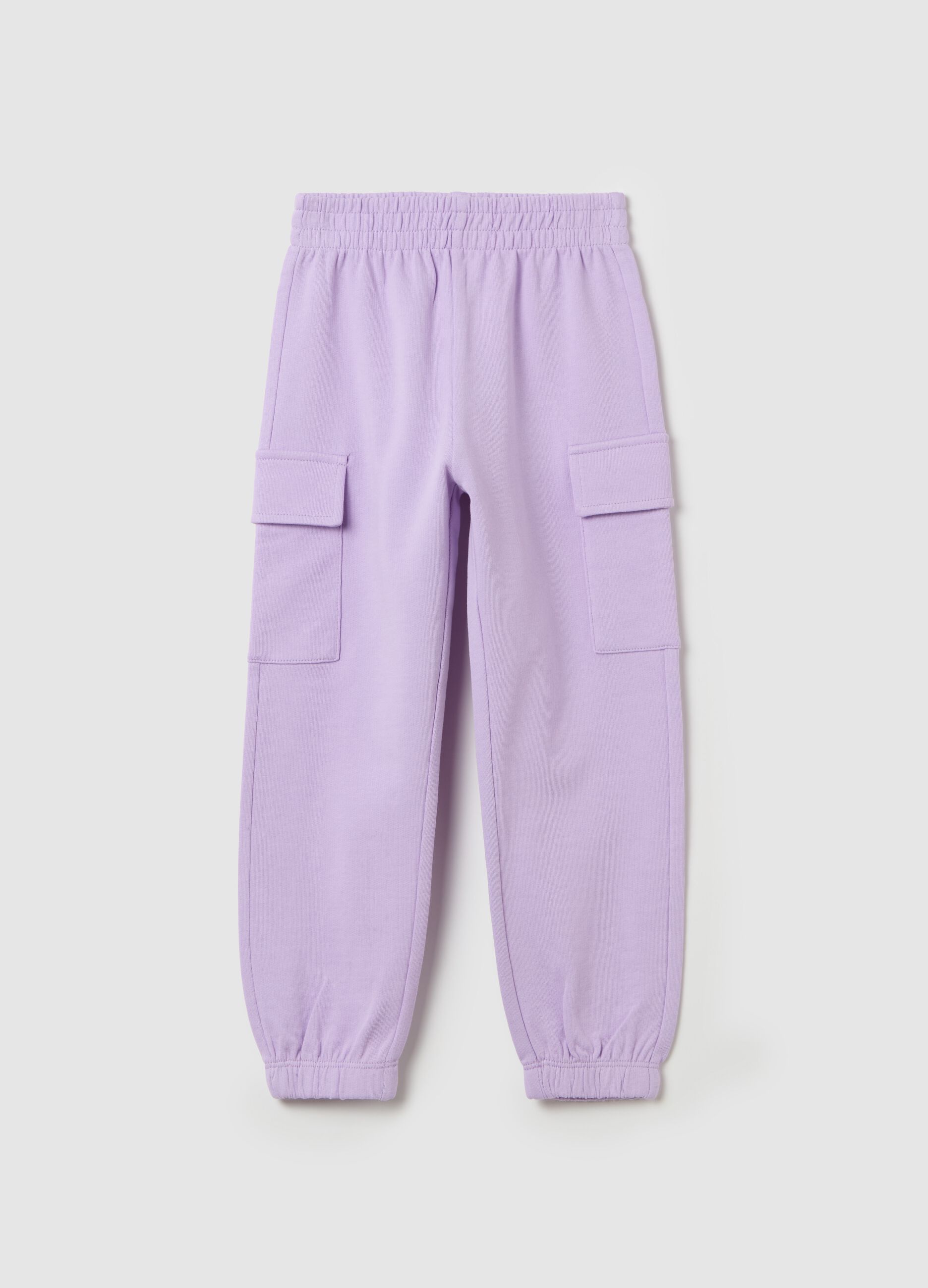 Cargo joggers with elasticated edging