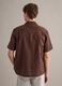 Brown linen-blend bowling-collar shirt_3