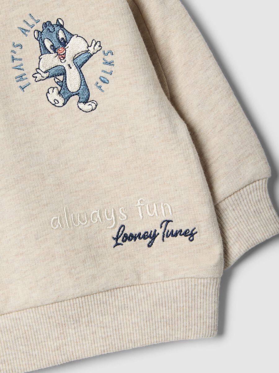 Pure Cotton Multicolour Sweatshirt and Trousers Set for Newborn Looney Tunes_2