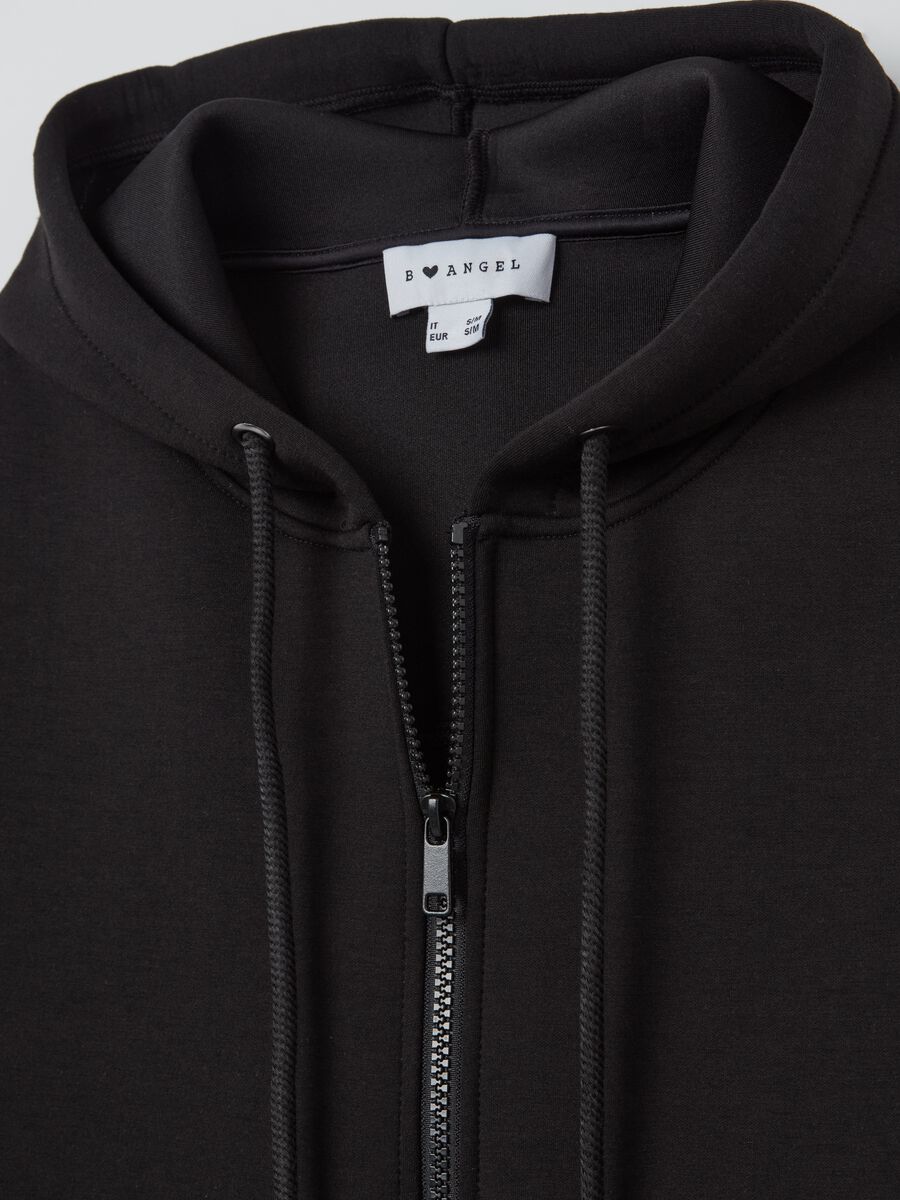 Oversized sweatshirt with hood and zip_5