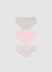 Newborn Girl Multicolor Cotton Blend Panties Tripack with Flowers_1