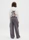 Girl's grey cotton blend cargo trousers in regular fit_1