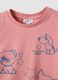 Maglietta rosa in puro cotone organico con stampa animaletti per bimba_2